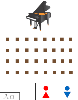 ピアノ公演roomの座席画像